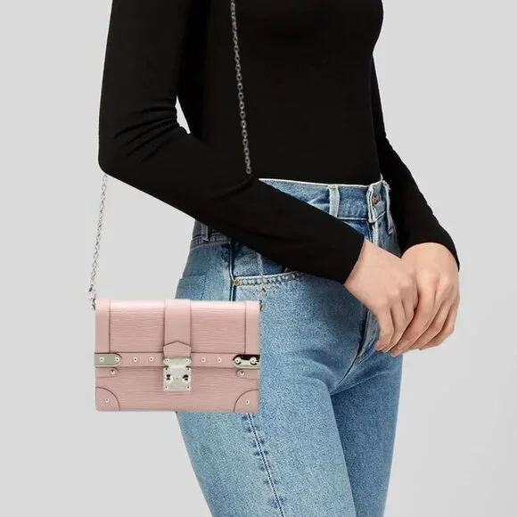 Louis Vuitton Pink Epi Leather Trunk Chain Wallet